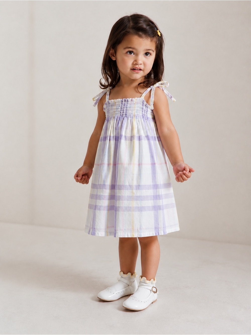 Burberry Baby kid dress voile de coton adjustable straps 12/18 months white